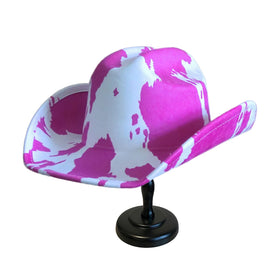 Women Pink Suede Cowboy Hat Shapable Brim Sombreros Western Texas Cowboy Hat Women Cowgirl Hat