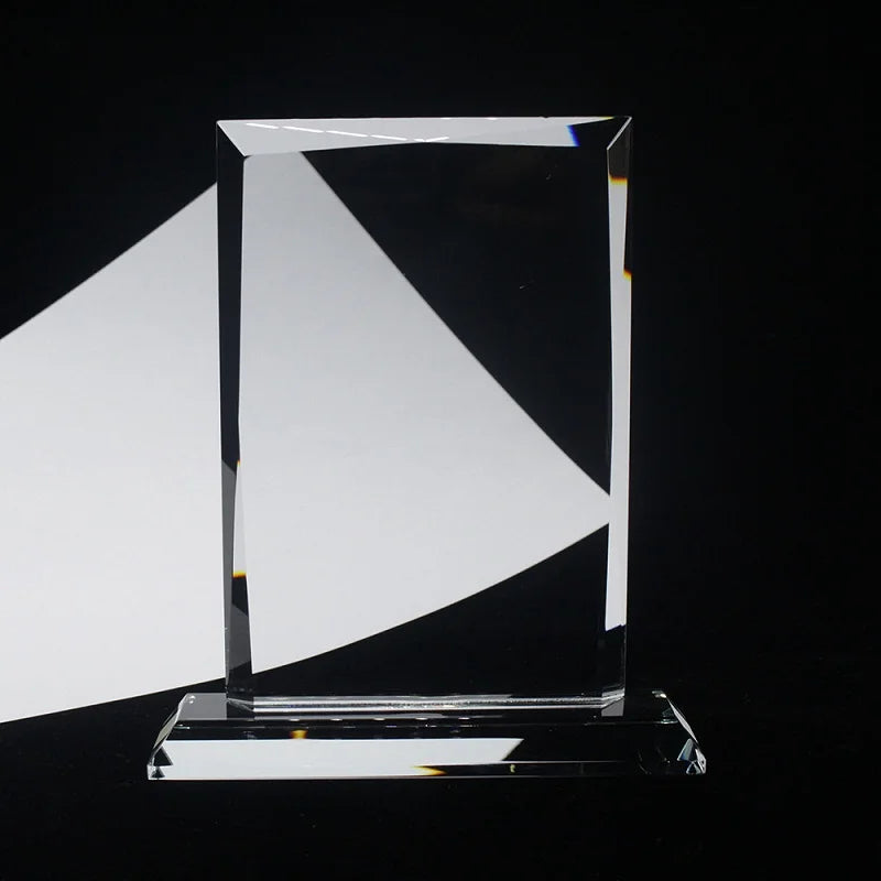 Pujiang Factory Direct Sale Blank Crystal Glass Trophy Plaque  Award Custom