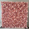 L03 Custom Home Party Wedding Event Flower Wall Backdrop Decor 3D Roll up 8*8ft Pink Artificial Silk Rose Flower Wall Panel