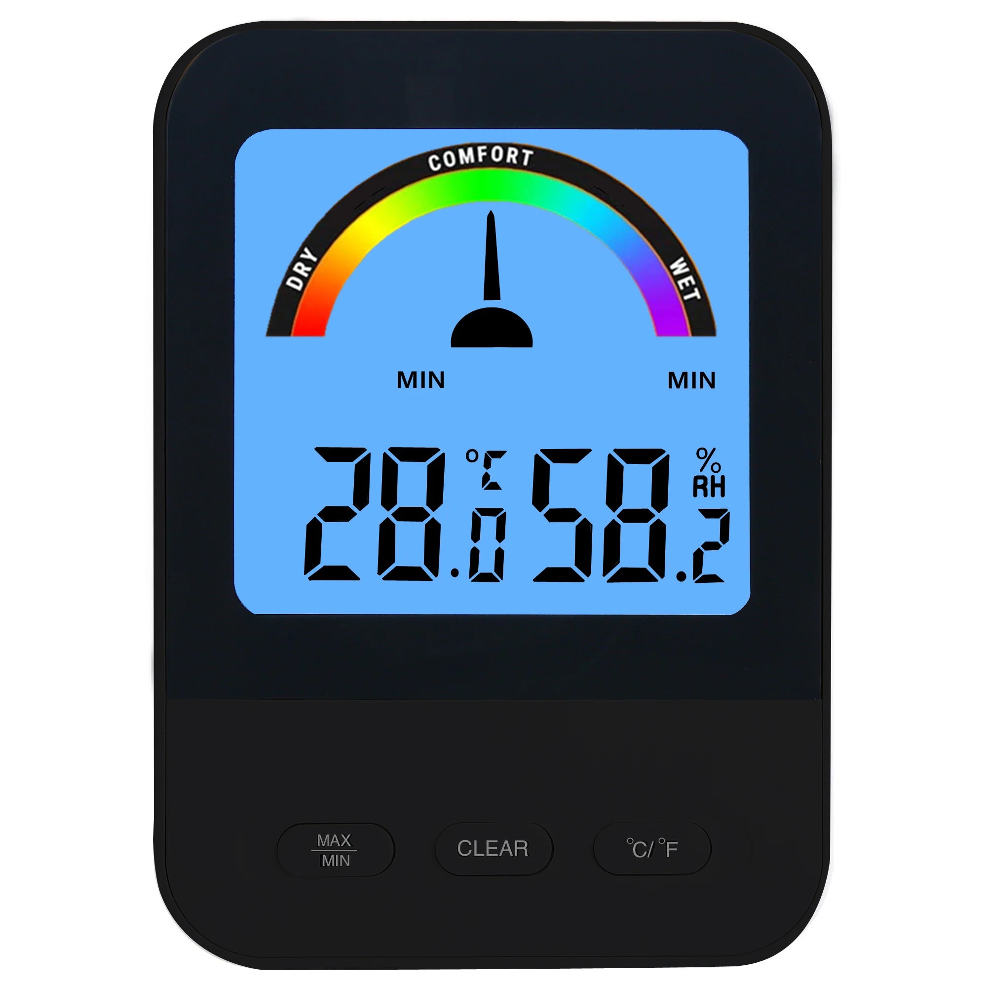 Simple Design Colorful Max Min Thermometer Hygrometer Digital Temperature Humidity Meter