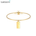 SP-LAM Lover Letter Bling Bangle Stainless Steel Designer Fashionable Korean Letter Charm Woman Magnetic Bracelet