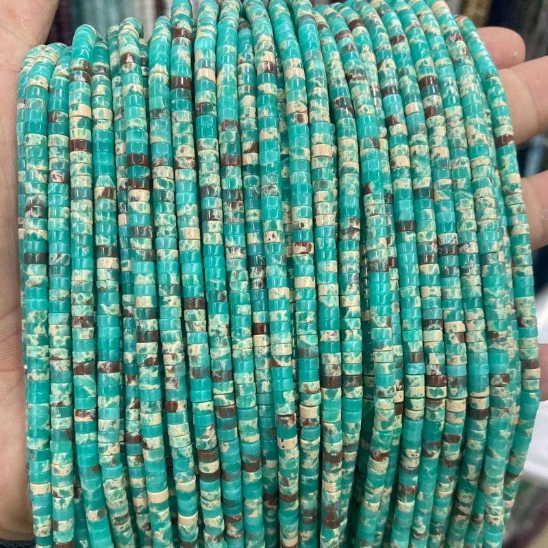 Wholesale 2x4mm Colorful Rondelle Spacer Imperial Jasper Beads Loose Heishi Beads for Jewelry Making