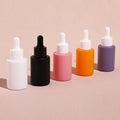 Base Material Empty Glass Essential Oil Bottle with Dropper Cosmetic Glass Packaging Colored Skin Care Packaging 30ml