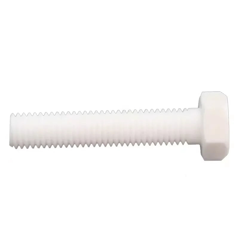 Chinese Factory Supply Plastic Hex Head Screws PTFE Screw Plastic Bolt