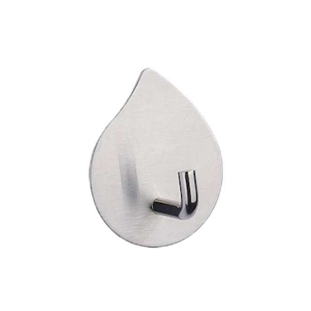CUSTOM Kitchen Bathroom Removable Wall Hooks Door Hook Stainless Steel J-Style Adhesive Hook