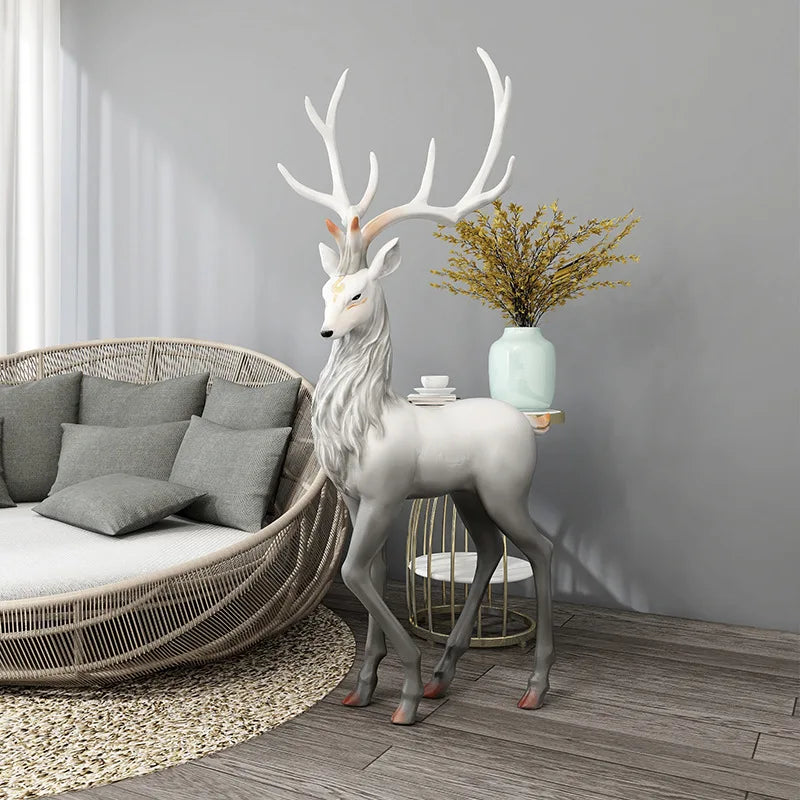 Light Luxury Elk Living Room Large Floor Ornaments Home Decorations Elk Sculpture