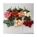 China Supplier Wholesale 11-branch 11-head  Long Bunch Rose Artificial Flower Rose