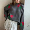 Enyami Sweaters Women Fashion Trendy Long Sleeve Turtleneck Crewneck Pullover Knit Sweater Tops
