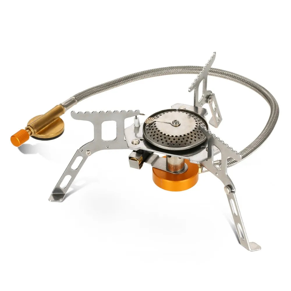 Outdoor Portable Folding Camping Gas Stove Stainless Steel Hiking Picnic Cooking Stove