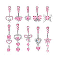 Gaby 316L Y2k Valentine's Day pink Heart Belly Button Tattoo Designs Bottom Piercing Nail Ring Wholesale Navel Piercing