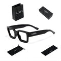High Quality Blue Light Blocking Glasses Men Rectangle Eyeglasses Gentleman Customized Logo TR90 Optical Frames