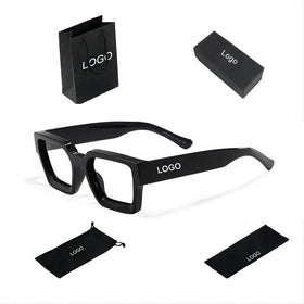 High Quality Blue Light Blocking Glasses Men Rectangle Eyeglasses Gentleman Customized Logo TR90 Optical Frames