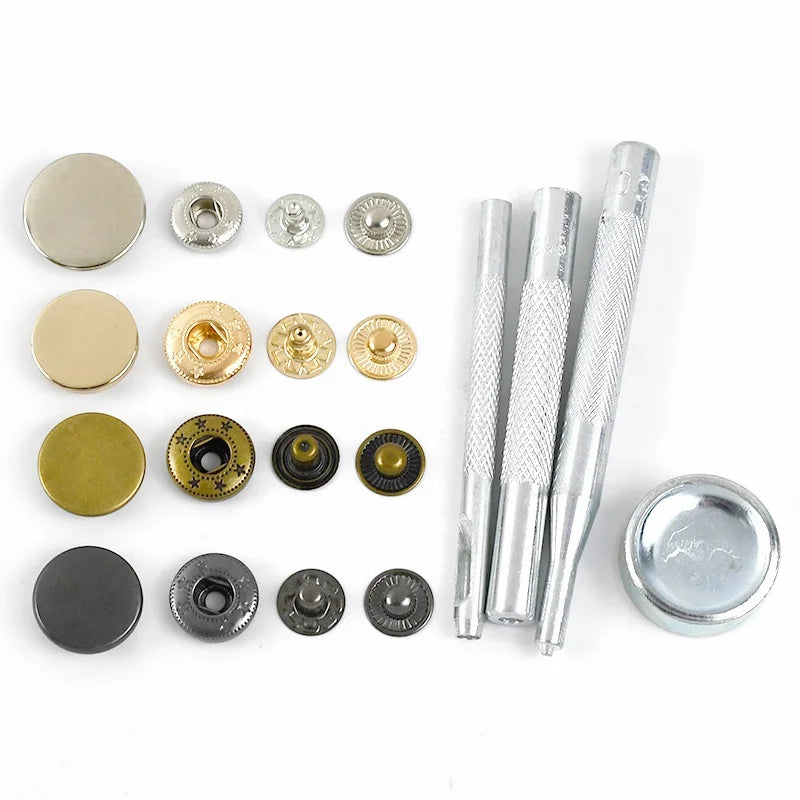 MeeTee D3-8 18mm Garment Accessories DIY Handmade Sewing Material Copper Four-button Round Button for Garment Down Jacket