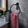 Modern Stainless Steel Circle Hotel Towel Holder Adhesive Wall-Mounted Towel Ring