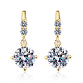 Factory Wholesale Light Luxury 925 Sterling Silver Jewelry Delicate Tassel 1Carat Moissanite Drop Earrings for Women