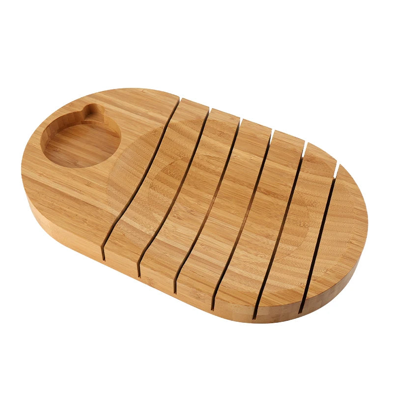 Bamboo Slotted Cutting Guides Mitered Bread Board Bread Slicer Baguette Cutting Board