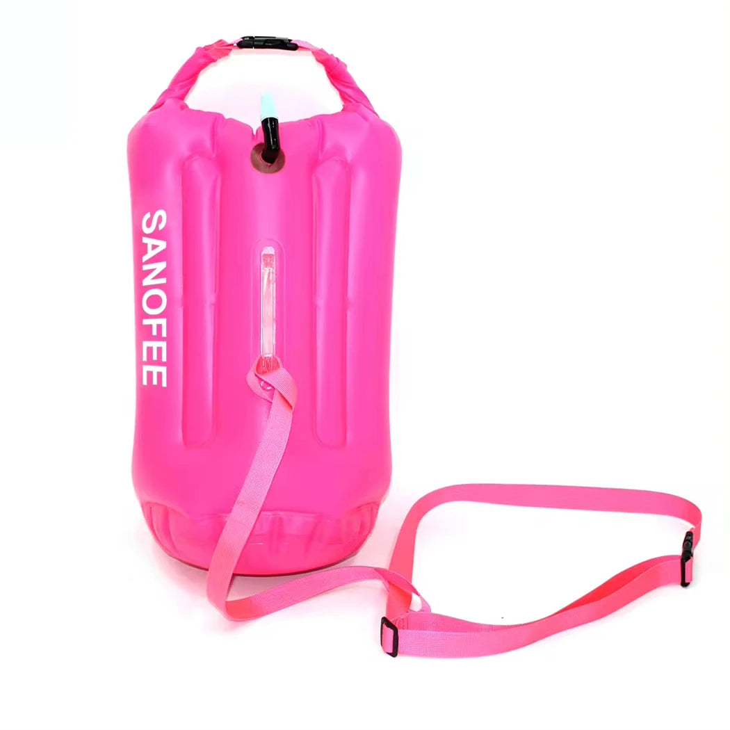 Wholesale Fashion Floatable Inflatable Bag Outdoor Waterproof PVC Nylon Open Water Inflatable Swimming Buoy
