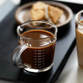 Small Customised Eco-Friendly Glass Milk Jug for Espresso Coffee Double-mouthed Spout Ounce Cup Measuring Shot Glass 70ml