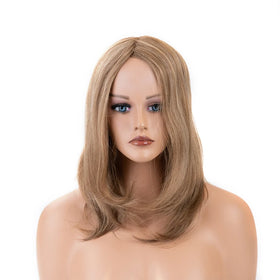 Women's Anti-Slip Straight Silicone Base Medical Wig Glueless Polyskin Chinese Remy Hair Stretch Net Soft Comfortable 130%