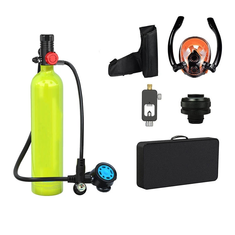 Diver 0.5 1 2L Mini Scuba Tank Oxygen Cylinder Full Set Underwater Breathing Scuba Lung Tank for Diving