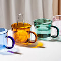 Wholesale Borosilicate Double Wall 250ml Heat Resistant BPA Free Dishwasher Safe Coffee Glass Mugs with Handle