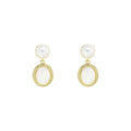 S925 Silver Needle Natural Freshwater Pearl Earrings Luxury French Fritillion Drop for Women for Wedding Engagement Anniversary