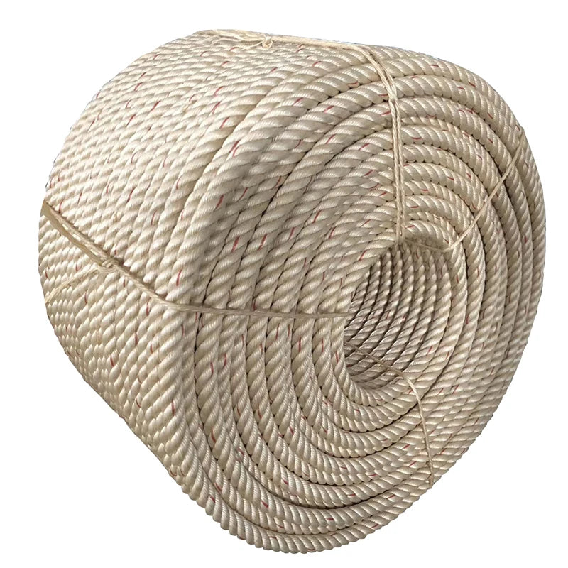 Factory Price Customized Diameter 28mm 3 Strands Twisted PE Rope Polyprophylene Fiber PP Danline for Fishing Rope