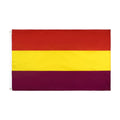 Cheap Wholesale 90*150cm Spanish Second Republic Flag Spain Purple Polyester Silk Screen Printed Sunflower