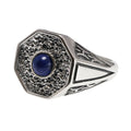 The Originals 925 Sterling Silver Vampire Silver Men Jewelry With Natural Lapis Lazuli Stone Damon Stefan's Mens Punk Jewelry