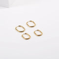 JOOLIM 18K Gold Plated Simple Style Stainless Steel Hoop Earrings Trendy Geometric Pattern Wholesale Tarnish Free & Waterproof