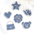 New Design Iron on /sticker DIY Accessories Iron on Crystal AB Rhinestone Edge  Heart Bag Flower Bear Jeans Patches