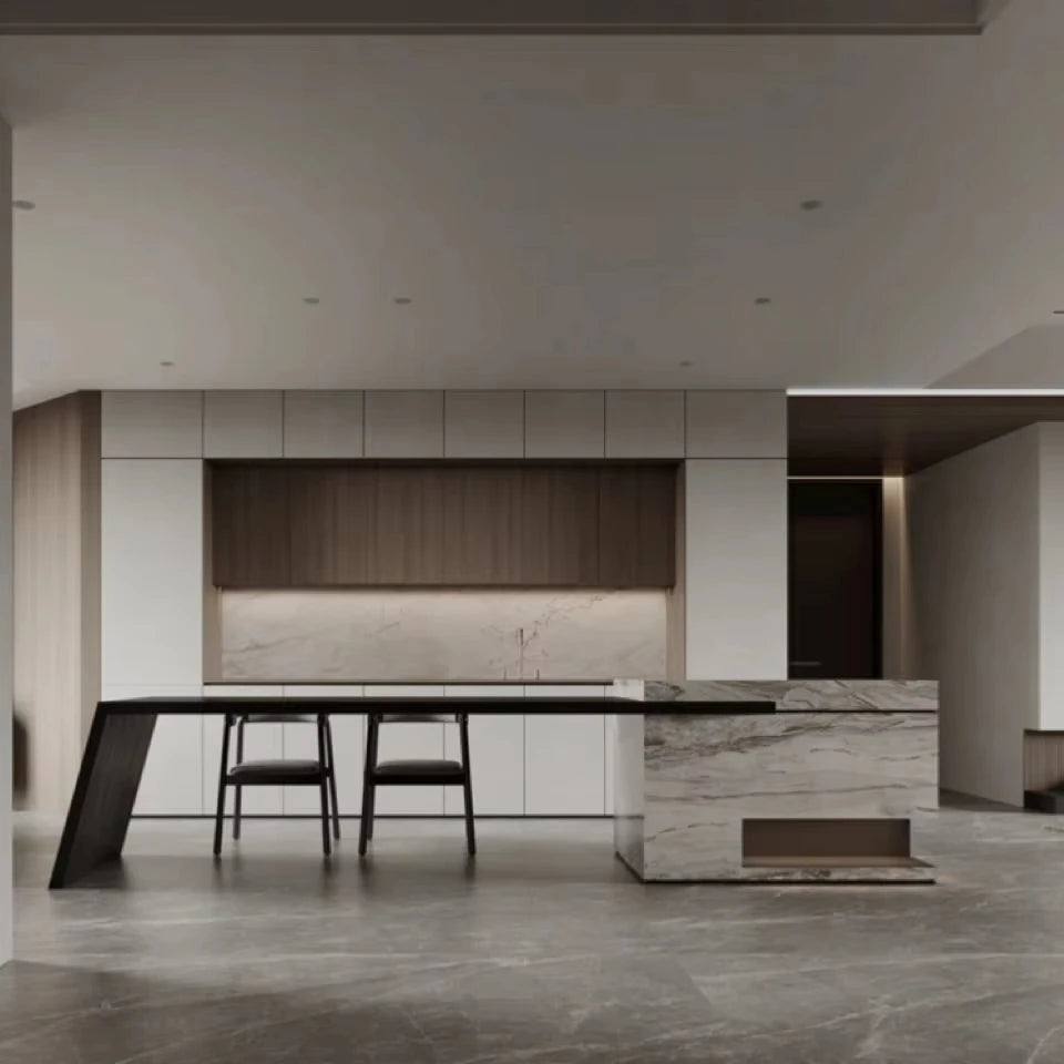 Factory Custom Luxury Style Kitchen Furniture Modern Kitchen Designs Melamine Finish Wood and Lacquer Finish Kitchen Cabinets