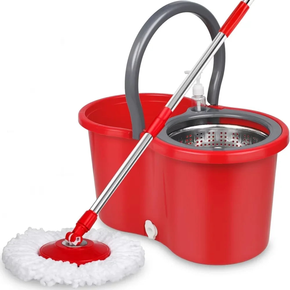 Eco Friendly Spin Bucket Cloth Squeeze Cleaning Bathroom Mop and Bucket Floor Microfiber Squeeze Mops Wet Mop