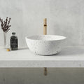 Commercial Cement Wash Basin Custom Vessel Sink  White Color Terrazzo Basin  Concrete Lavatory