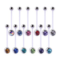 14G Pregnancy Belly Button Rings Flexible Bioplast Sport Maternity Belly Navel Retainer Body Piercing 38mm 1 1/2"
