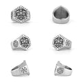 Hip Hop Personality Compass Stainless Steel Viking Men's Ring