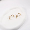 Trendy Earring 18K Gold Plated Twist Stud Earrings Stainless Steel Non Tarnish Jewelry Wholesale