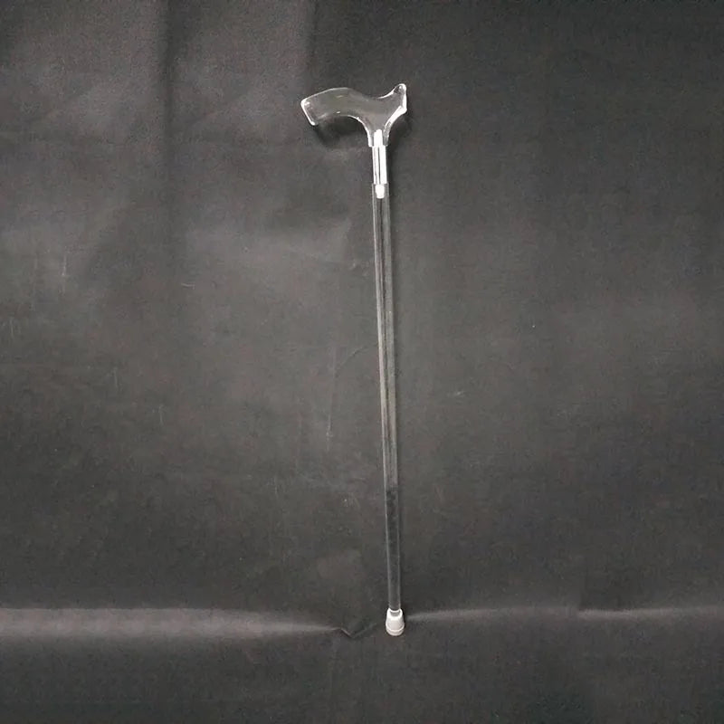 HelloWorld Acrylic Walking Stick Right Hand Contour Handle Lucite Cane Clear Acrylic Cane
