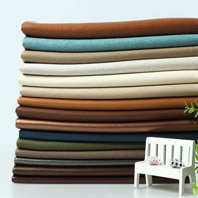 Oekotex Certified Retro Style Sheep Buck PU Faux Leather High Solid Waterproof Stretchable for Furniture Chairs Sofas Shoes Bags MegaBDM