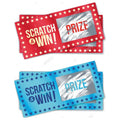 Custom Print Cheap Scratch and Win Raffle Tickets