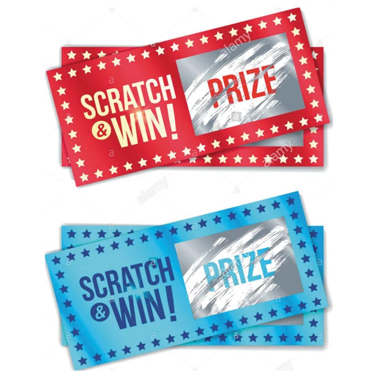 Custom Print Cheap Scratch and Win Raffle Tickets