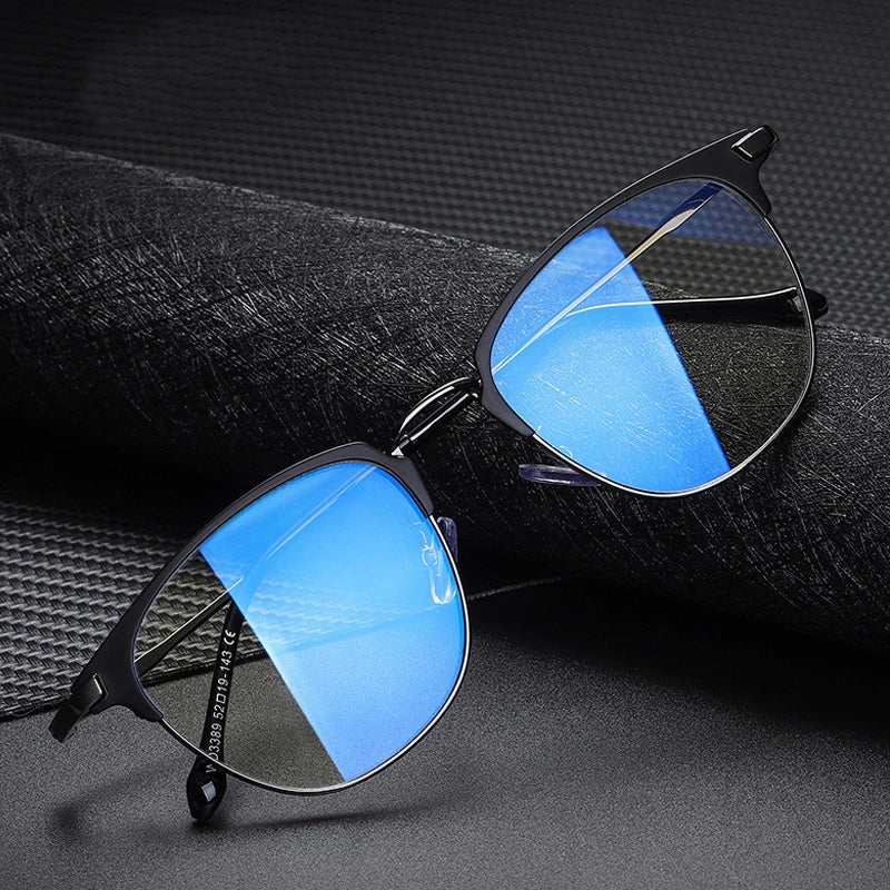 Trendy Retro Computer Gaming Womens Glasses Luxury Black Frames Eyeglasses Anti Blue Light Eye Glass Frames Optical Glasses