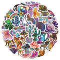 50PCS Party DIY glitter diamond animals love heart laser flower cactus sticker