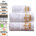 Cheap Promotion Wholesale White Hotel Shower Bath Hand Face Towel  Set Cotton for Hospitality Bathroom Supplies