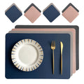 Dinner Table Mat PU Place Mat Nonslip Cup Coaster