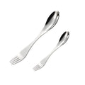 Custom logo Spork Mini Spoon 304 Stainless Steel Spoon and Fork Spork Easy to Carry for Camping Fork Spoon
