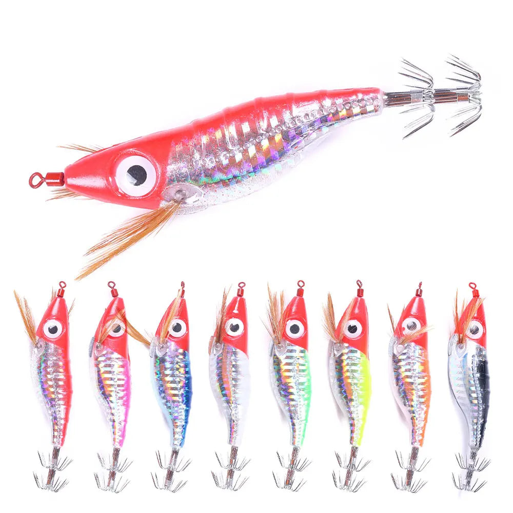 Wholesale SJ023 10cm 9g Luminous Shrimp Baits Octopus Cuttlefish Squid Jig Fishing Lures