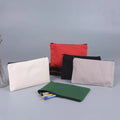 Wholesale Custom Craft Canvas Makeup Bag Multipurpose Travel Blank Stationery Pencil case with Colorful Zipper