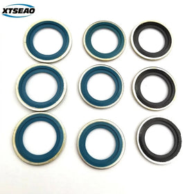 XTSEAO Brand NBR Zinc Plated Bonded Gasket Bonded Seal Composite Gasket Self Centring Seals M5 5.7*9*1 Universal Use