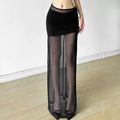 Summer New Women's Pure Color Slimming High-Waist Mesh Skirt